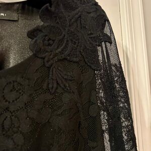 Elie Tahari Black Lace Overlay Dressy Dress